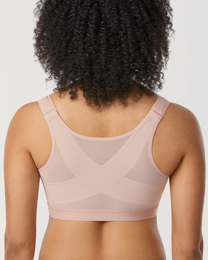 Women's X-shaped Back Posture Bra Rose Smoked