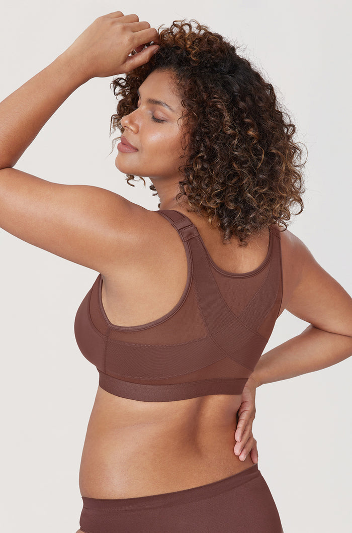 Women's X-shaped Back Posture Bra Oatmeal Heather