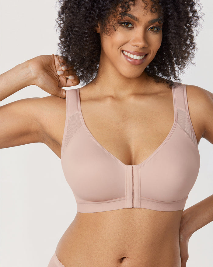 Women's X-shaped Back Posture Bra Rose Smoked