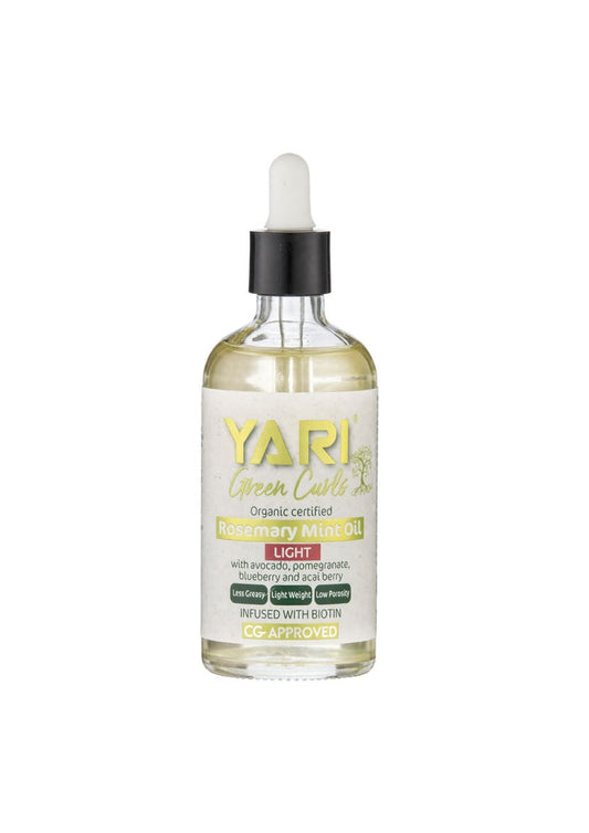 Yari Green Curls Rosemary Mint Oil Light 100ml – Lichtgewicht Haarolie voor Groei & Glans