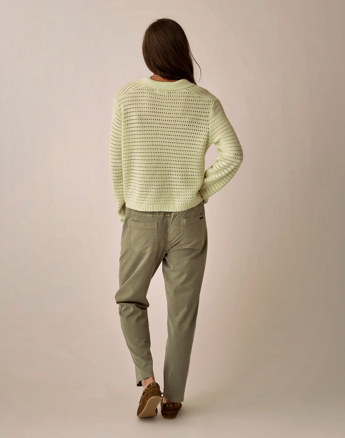 Zoe Twill Pant: Fatigue